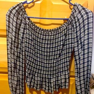 Plaid Hollister Top